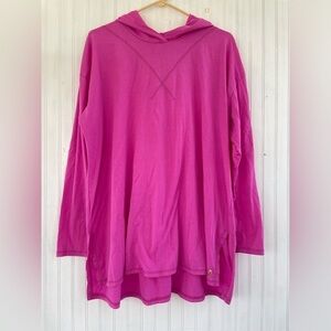 LIVI Lane Bryant Hot Pink Lightweight Knit Hoodie Size 18/20